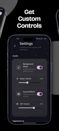 Custom controls and settings